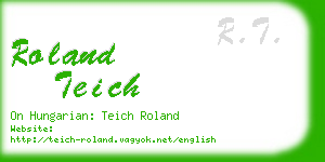 roland teich business card